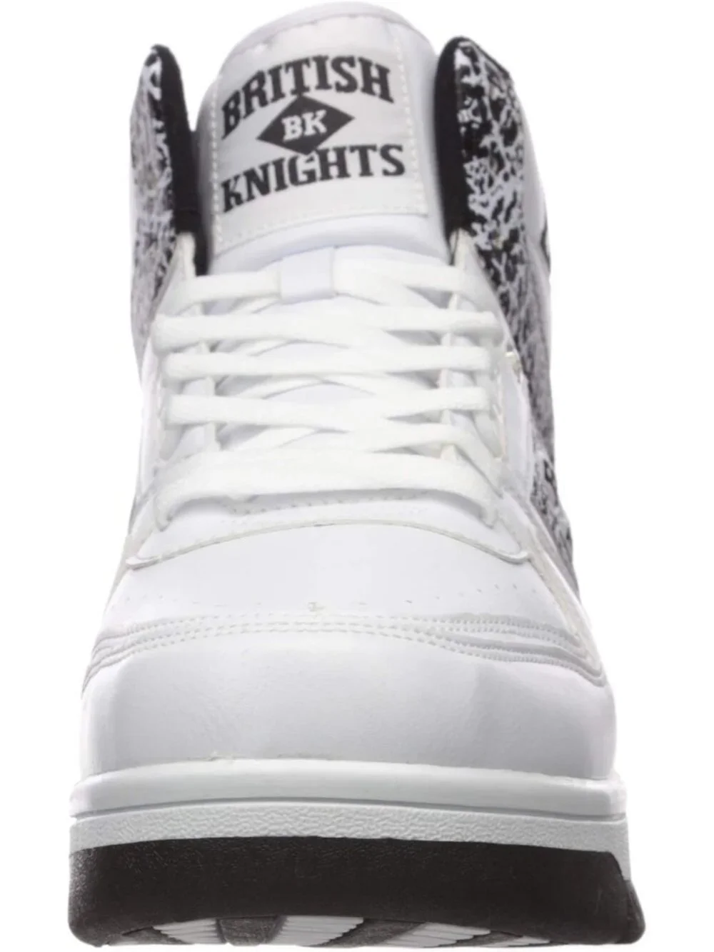 Womens White Black Tennis Shoes Casual Pull On High Top Athletic Running Sneaker